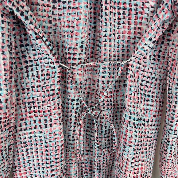 Motherhood Maternity Long Sleeve Shirt Size Large Henley Buttons Tie Back - Picture 5 of 6